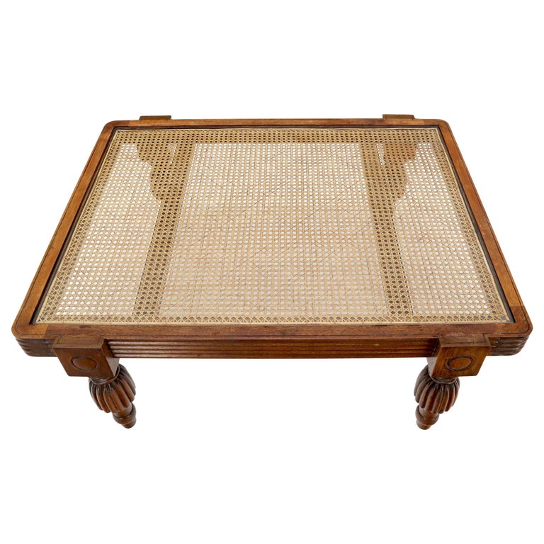 french cane coffee table