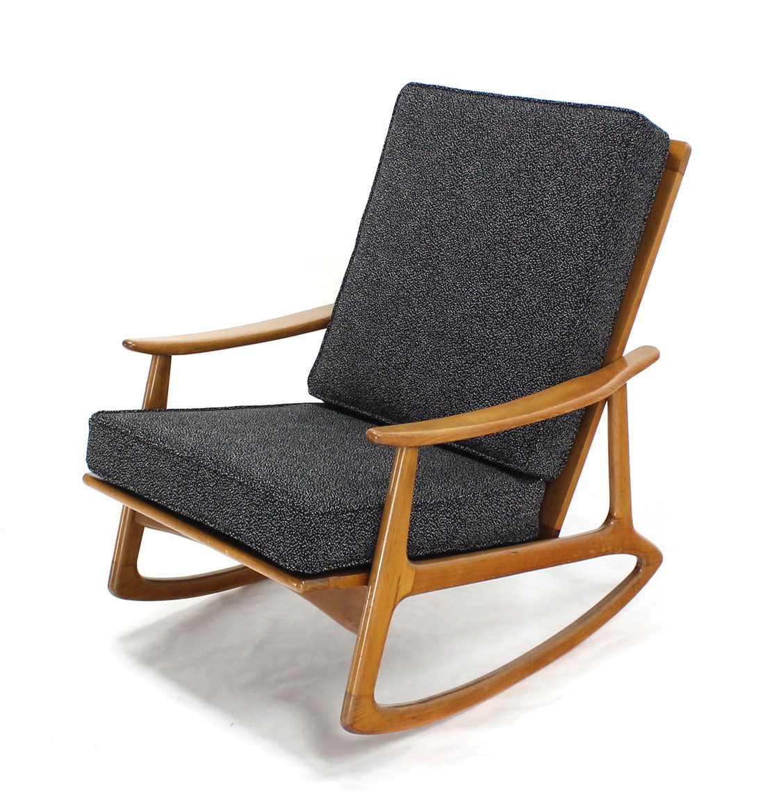 Danish Modern Rocking Lounge Chair New Upholstery - Soho Treasures