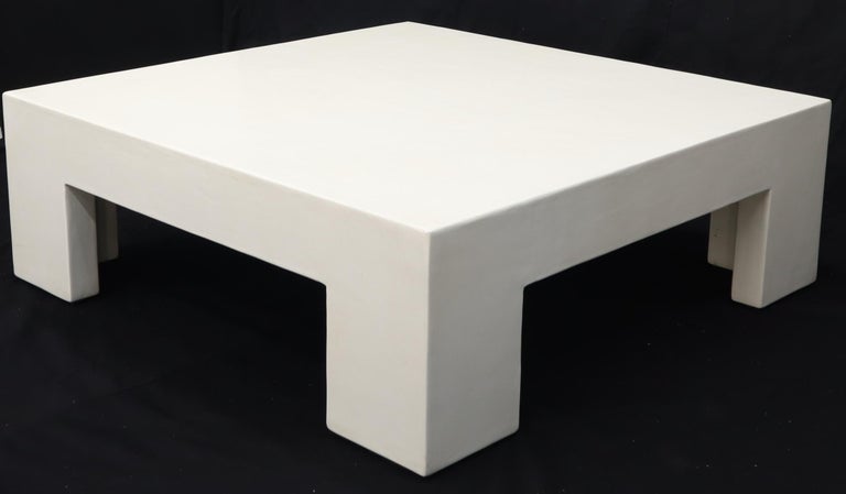 white lacquer coffee table square