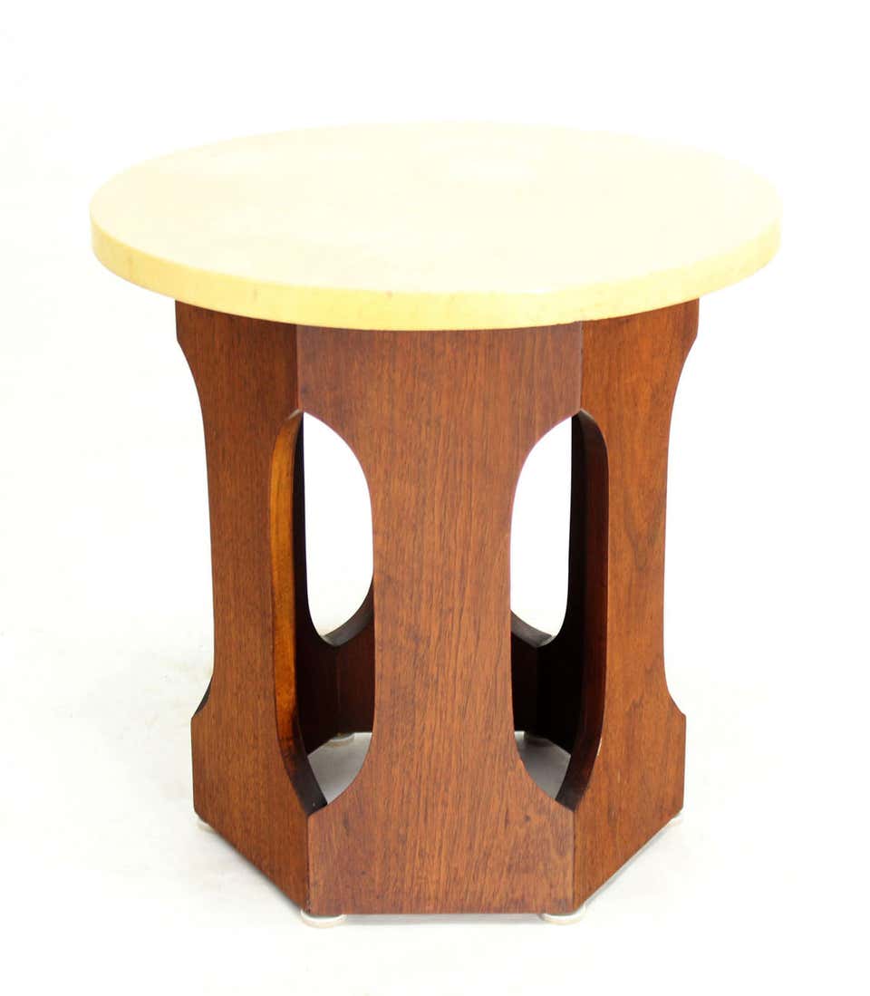 Mid-Century Modern Walnut Side Table - Soho Treasures