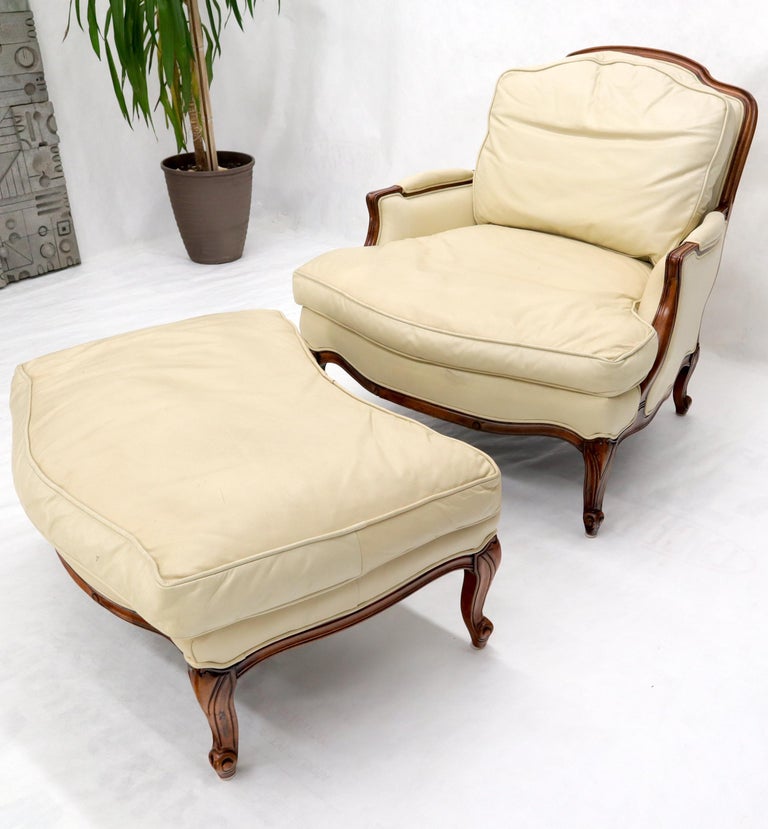 leather chaise lounge with ottoman